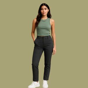 GAP Signature Skinny Ankle Dress Pants – Size 10 | Stretch Mid-Rise Charcoal